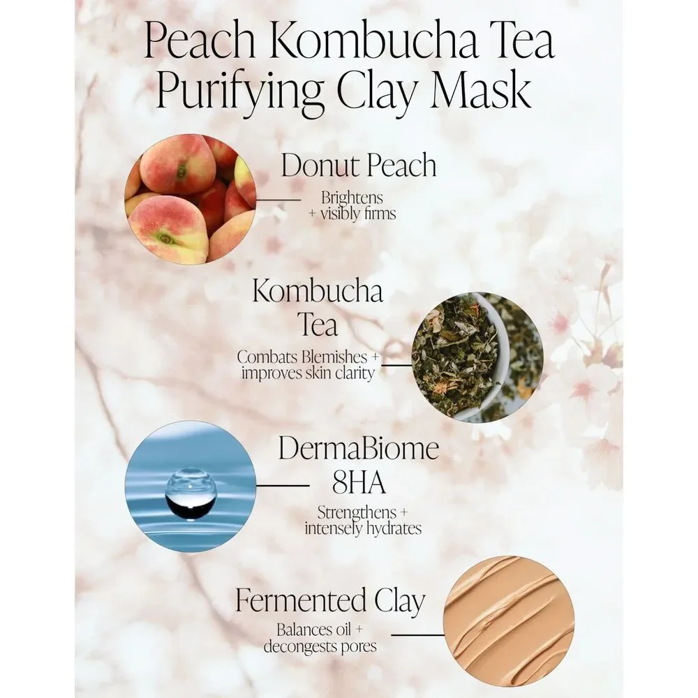 BYROE - Peach Kombucha Tea - Purifying Clay Mask - $70 - Brand New!